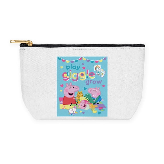 CafePress - Peppa Pig: Play Giggle Grow - 8.5" x 4.5" Cosmetic Pouch