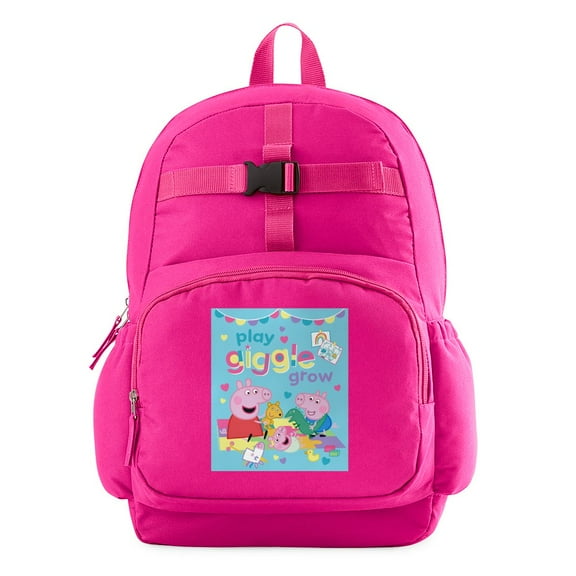 CafePress - Peppa Pig: Play Giggle Grow - Cute School Travel Backpack