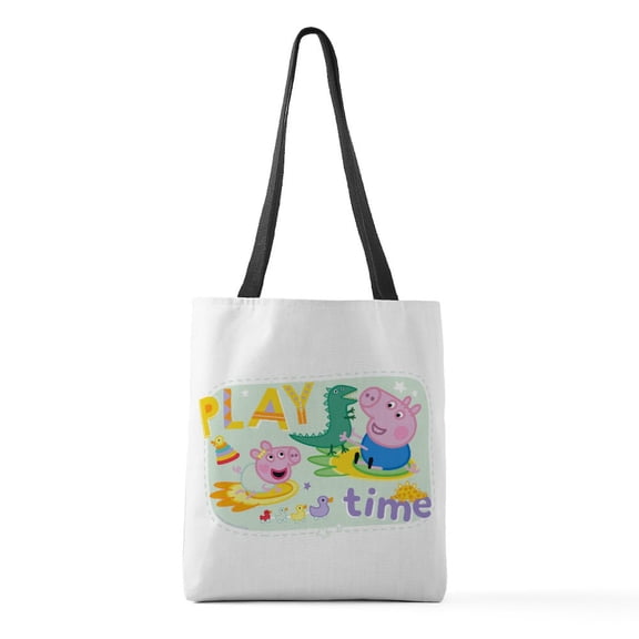 CafePress - Peppa Pig: Play Time - Polyester Tote Bag 16"x16"