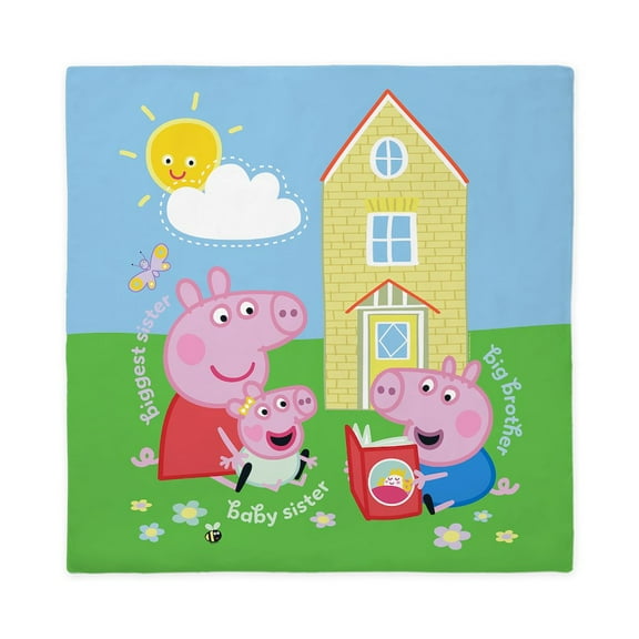 CafePress - Peppa Pig: Siblings - Queen Duvet