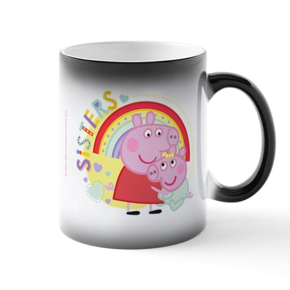 CafePress - Peppa Pig: Sisters - 11 oz Color Changing Magic Mug