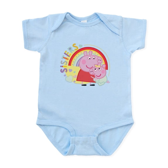 CafePress - Peppa Pig: Sisters - Baby Light Bodysuit, Size Newborn - 24 Months