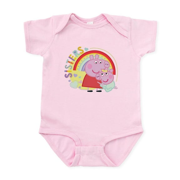 CafePress - Peppa Pig: Sisters - Baby Light Bodysuit, Size Newborn - 24 Months