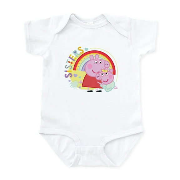 CafePress - Peppa Pig: Sisters - Baby Light Bodysuit, Size Newborn - 24 Months