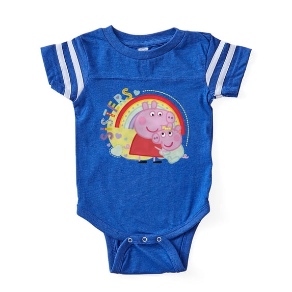CafePress - Peppa Pig: Sisters - Cute Infant Baby Football Bodysuit