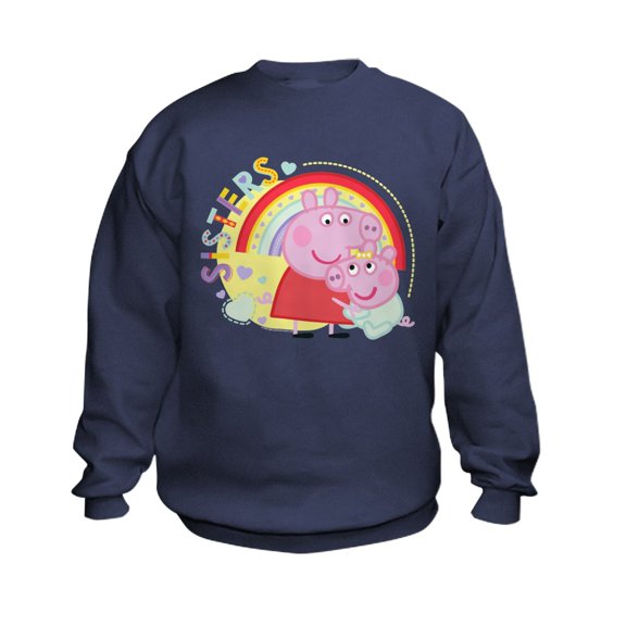 CafePress - Peppa Pig: Sisters - Kids Sweatshirt, Youth Crew Neck Sweatshirt