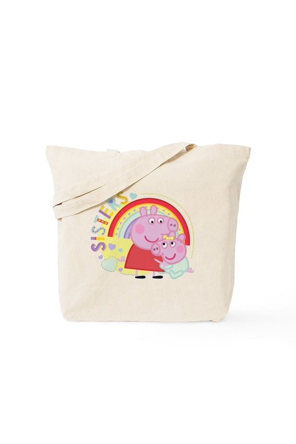 - Peppa Pig: Sisters - Unisex Canvas Tote Bag, Beige, 1-Piece