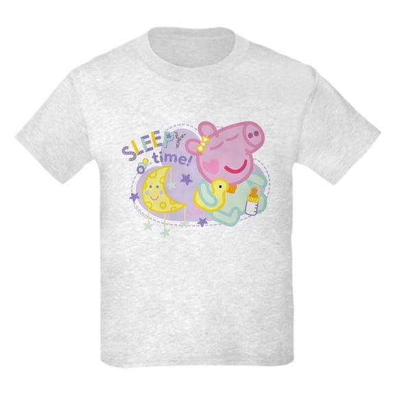 CafePress - Peppa Pig: Sleepy Time! Kids T Shirt - Light Classic Kids Graphic, Short Sleeve T-Shirt, Sizes XS-XL