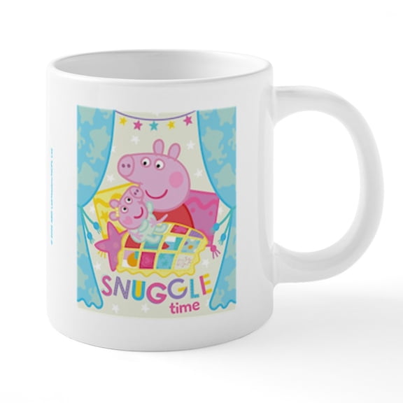 CafePress - Peppa Pig: Snuggle Time - 20 Oz White Ceramic Mega Mug