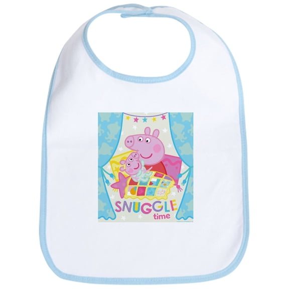 CafePress - Peppa Pig: Snuggle Time - Cute Cotton Cloth Baby Bib, Toddler Bib