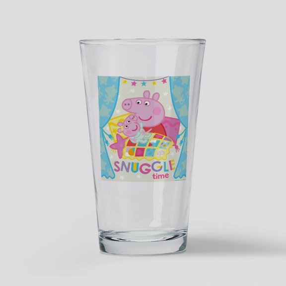 CafePress - Peppa Pig: Snuggle Time - Pint Glass, Drinking Glass, 16 oz. CafePress