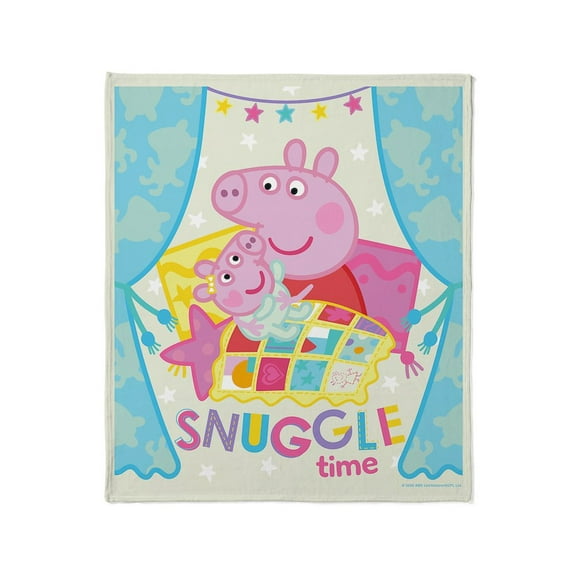 CafePress - Peppa Pig: Snuggle Time - Soft Fleece Throw Blanket, 50"x60" for All Ages
