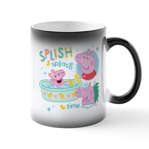 CafePress - Peppa Pig: Splish Splash - 11 oz Color Changing Magic Mug