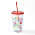 thumbnail image 1 of CafePress - Peppa Pig: Splish Splash - 16 Ounce Classic Clear Insulated Double Wall Tumbler Cup with Lid Straw , Reusable, 1 of 5