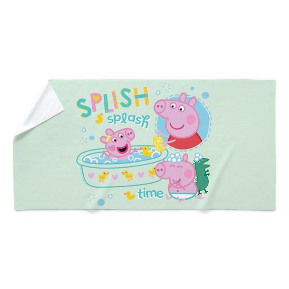 CafePress - Peppa Pig: Splish Splash - 35"x70", Extra Large, Oversized, Jumbo Beach Towel