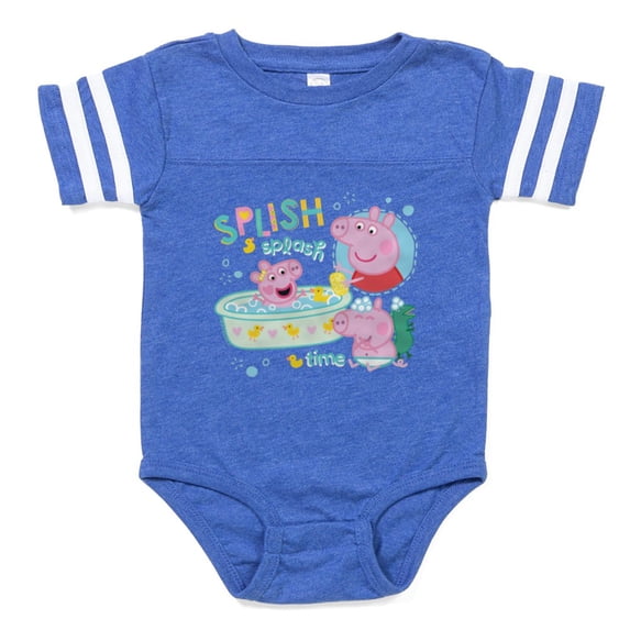 CafePress - Peppa Pig: Splish Splash - Cute Infant Baby Football Bodysuit