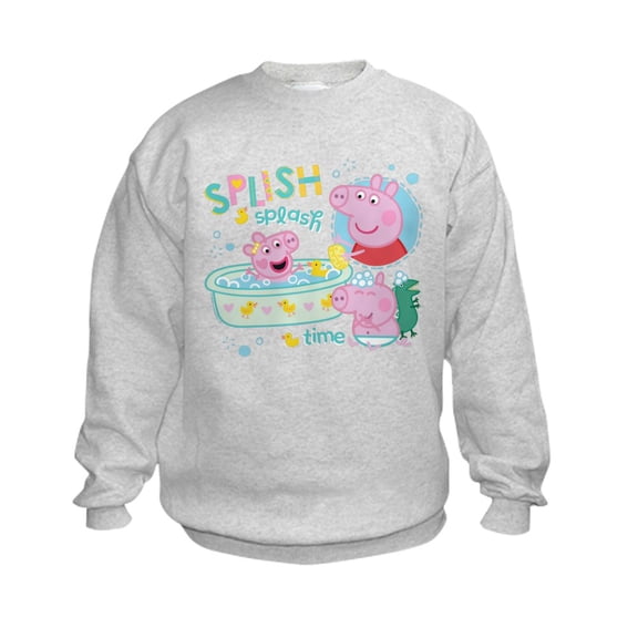 CafePress - Peppa Pig: Splish Splash - Kids Sweatshirt, Youth Crew Neck Sweatshirt