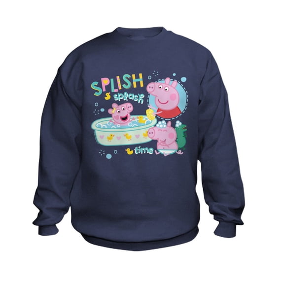 CafePress - Peppa Pig: Splish Splash - Kids Sweatshirt, Youth Crew Neck Sweatshirt