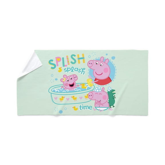CafePress - Peppa Pig: Splish Splash - Large Beach Towel, Soft 30"x60" Towel with Unique Design