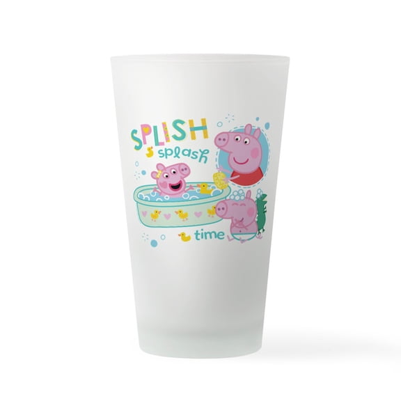 CafePress - Peppa Pig: Splish Splash - Pint Glass, Drinking Glass, 16 oz. CafePress