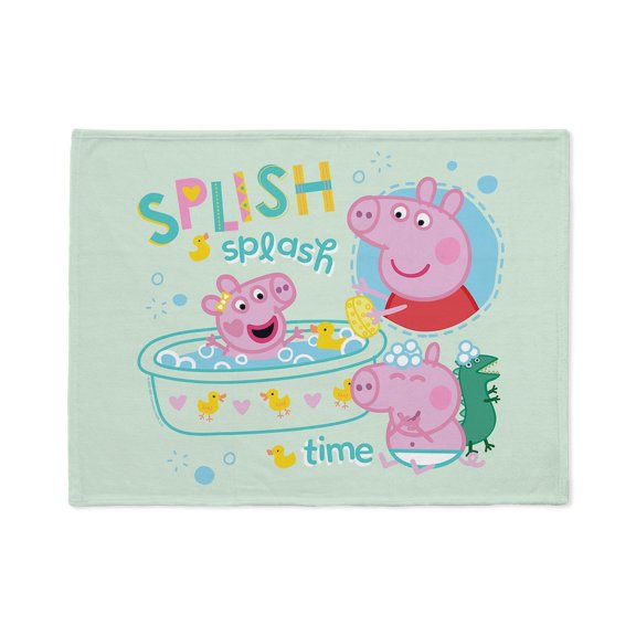 CafePress - Peppa Pig: Splish Splash - Soft Fleece Throw Stadium Blanket, 30"x40"