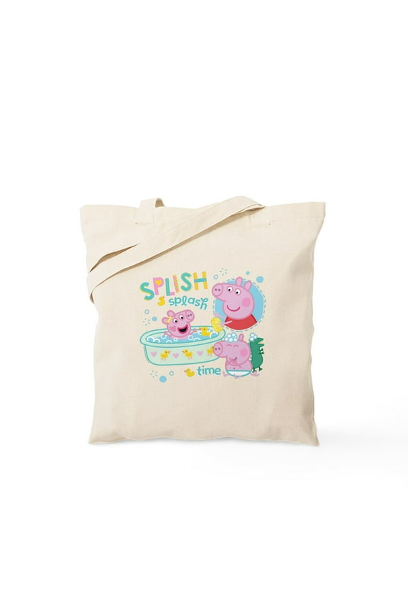 - Peppa Pig: Splish Splash - Unisex Canvas Tote Bag, Beige, 1-Piece