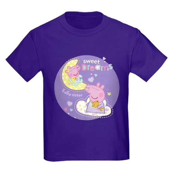 CafePress - Peppa Pig: Sweet Dreams Kids T Shirt - Dark T-Shirt Kids XS-XL