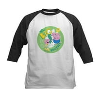 CafePress - Peppa Pig: The Best Big Brother Kids Baseball T Shirt - Kids Cotton Baseball Jersey, 3/4 Sleeve Shirt
