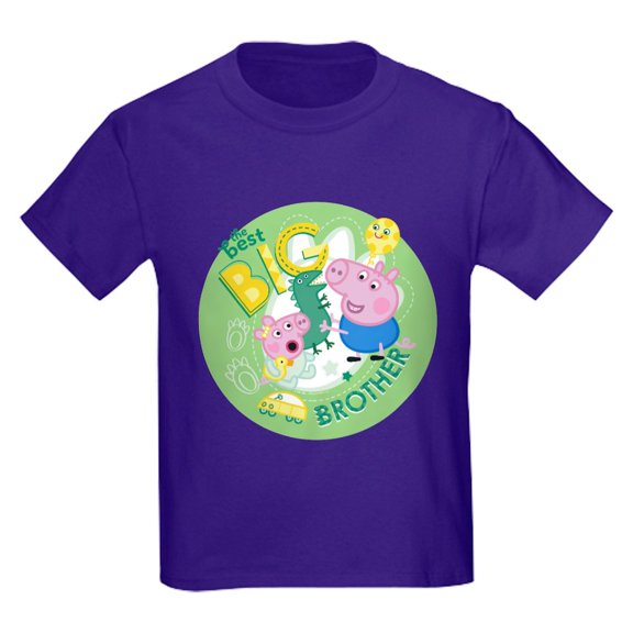 CafePress - Peppa Pig: The Best Big Brother Kids T Shirt - Dark T-Shirt Kids XS-XL