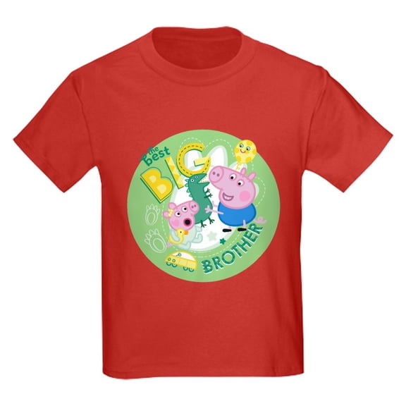 CafePress - Peppa Pig: The Best Big Brother Kids T Shirt - Dark T-Shirt Kids XS-XL