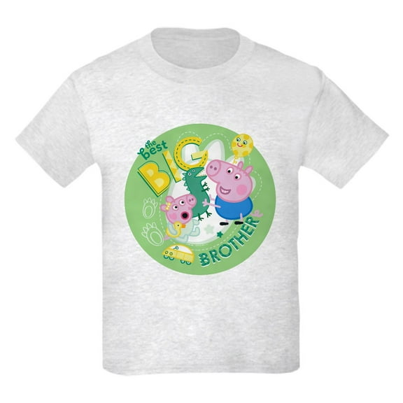 CafePress - Peppa Pig: The Best Big Brother Kids T Shirt - Light Classic Kids Graphic, Short Sleeve T-Shirt, Sizes XS-XL