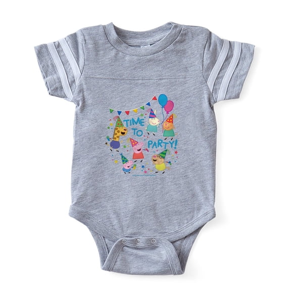 CafePress - Peppa Pig Time To Party - Cute Infant Baby Football Bodysuit