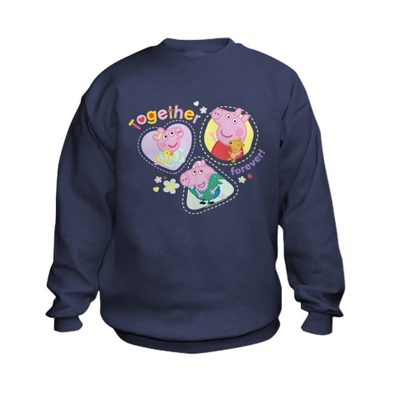 CafePress - Peppa Pig: Together Forever! - Kids Sweatshirt, Youth Crew Neck Sweatshirt