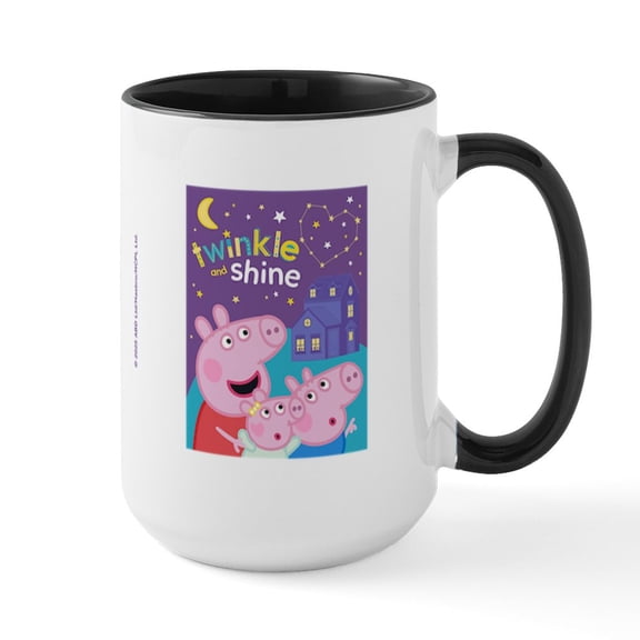 CafePress - Peppa Pig: Twinkle And Shine - 15 oz Ceramic Large White Novelty Mug