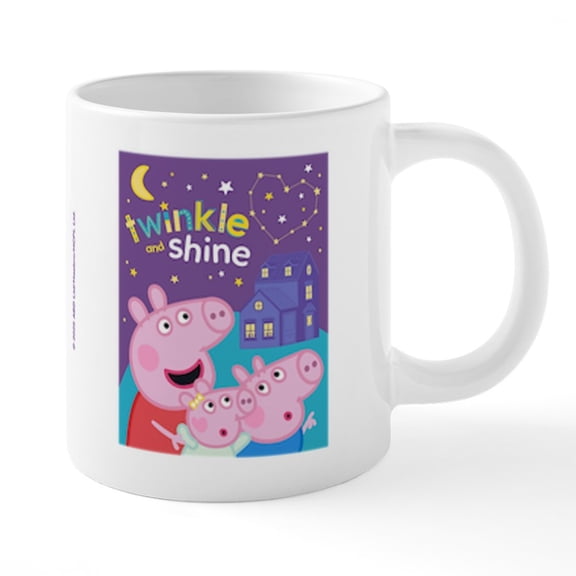CafePress - Peppa Pig: Twinkle And Shine - 20 Oz White Ceramic Mega Mug
