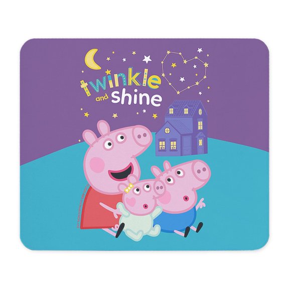 CafePress - Peppa Pig: Twinkle And Shine - Non-slip Rubber Mousepad, Gaming Mouse Pad
