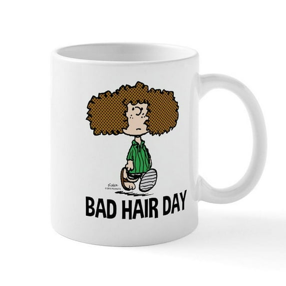 CafePress - Peppermint Patty Bad Hair Day Mugs - 11 oz Ceramic Mug - Novelty Coffee Tea Cup