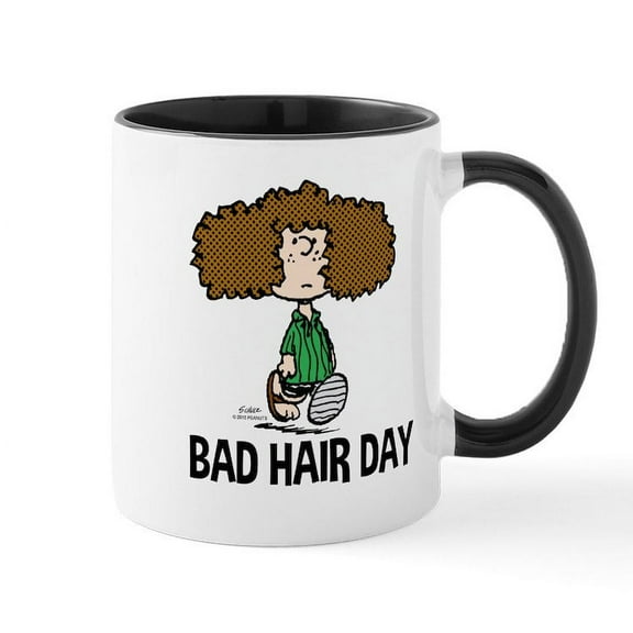CafePress - Peppermint Patty Bad Hair Day Mugs - 11 oz Ceramic Mug - Novelty Coffee Tea Cup