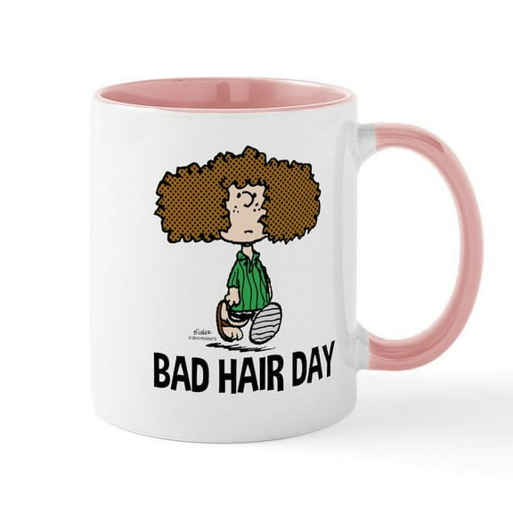 CafePress - Peppermint Patty Bad Hair Day Mugs - 11 oz Ceramic Mug - Novelty Coffee Tea Cup