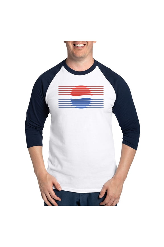 - Pepsi 90S Lines Baseball Tee - Cotton Baseball Jersey, 3/4 Raglan Sleeve Shirt