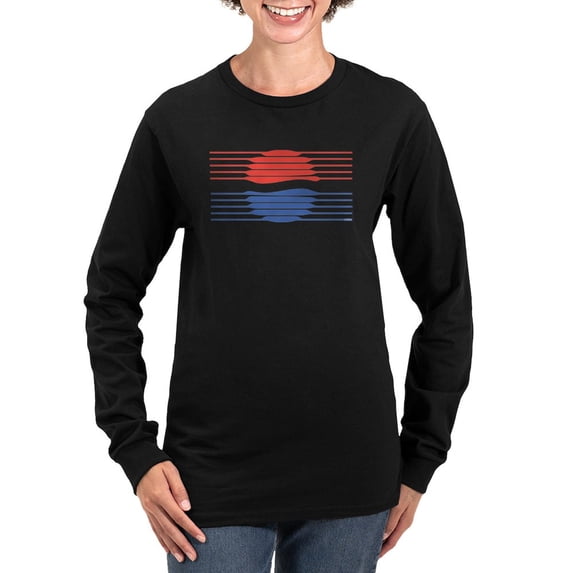 CafePress - Pepsi 90S Lines Women's Long Sleeve Dark T Shirt - Women's Long Sleeve Graphic Tee Casual Fit