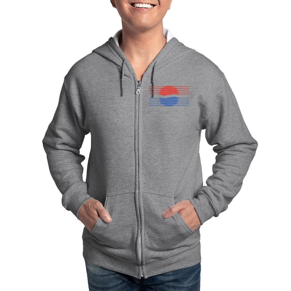 CafePress - Pepsi 90S Lines Zip Hoodie - Zip Hoodie, Classic Hooded Sweatshirt with Metal Zipper