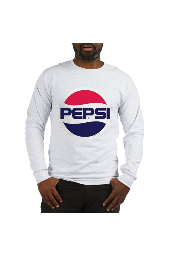 - Pepsi 90S Logo Long Sleeve T Shirt - Unisex Cotton Long Sleeve T-Shirt