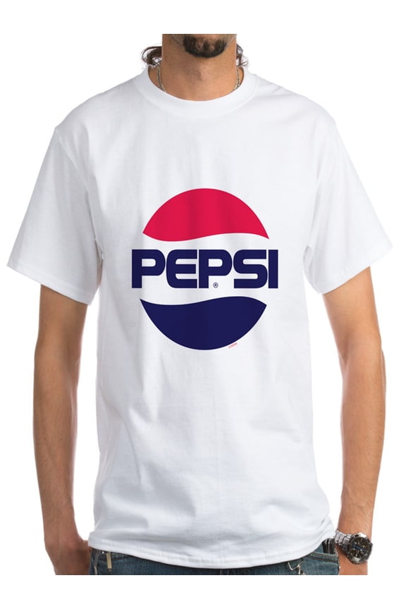 - Pepsi 90S Logo White T Shirt - Men's Classic T-Shirts