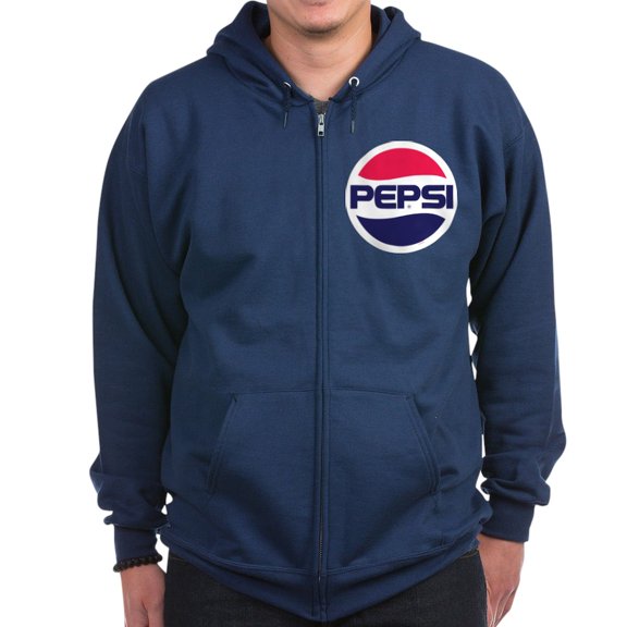 CafePress - Pepsi 90S Logo Zip Hoodie (Dark) - Zip Hoodie, Classic Hooded Sweatshirt with Metal Zipper