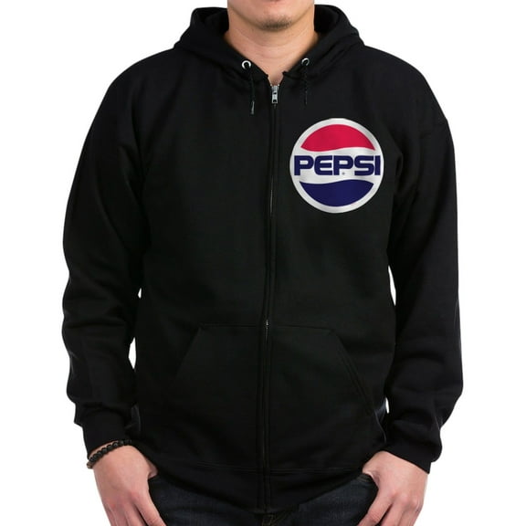 CafePress - Pepsi 90S Logo Zip Hoodie (Dark) - Zip Hoodie, Classic Hooded Sweatshirt with Metal Zipper