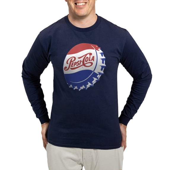 CafePress - Pepsi Bottle Cap Men's Long Sleeve T Shirt - Long Sleeve Dark T-Shirt