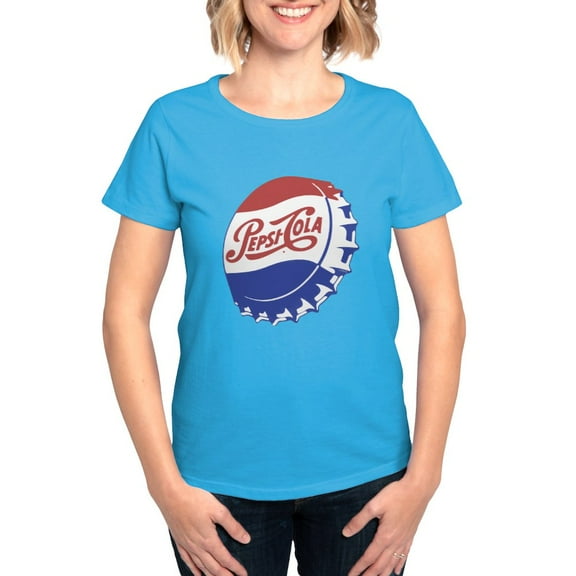 CafePress - Pepsi Bottle Cap Women's Classic T Shirt - Women's Traditional Fit Dark T-Shirt