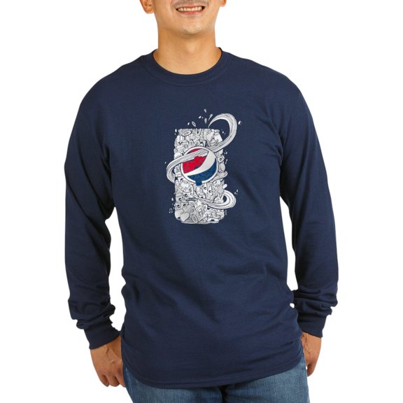 CafePress - Pepsi Can Doodle Long Sleeve Dark T Shirt - Long Sleeve Dark T-Shirt