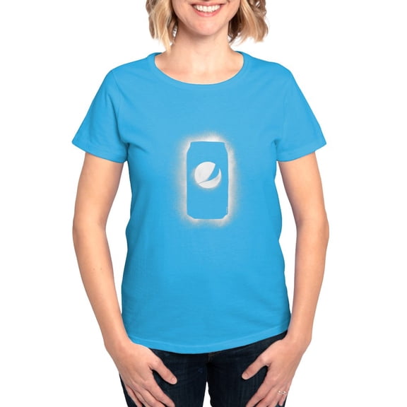 CafePress - Pepsi Can Outline Women's Dark T Shirt - Women's Traditional Fit Dark T-Shirt